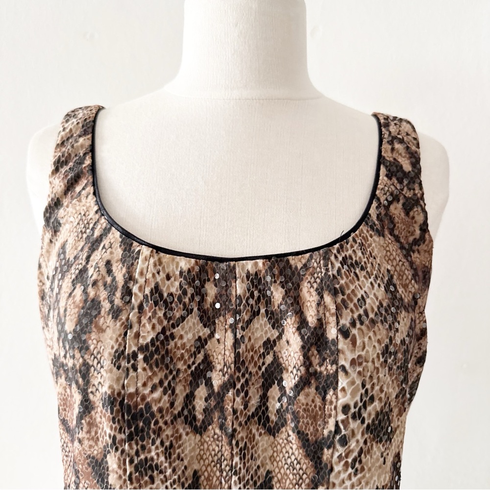 Vintage 90s Cache Snake Print Sleeveless Tank Top Size Large (L) - Picture 3 of 7